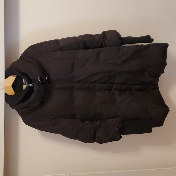Soia & Kyo down / feather puffer winter coat. Black. L. Bow detail at the back. - Picture 1 of 16